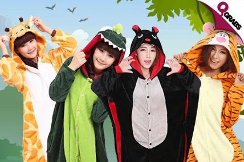 For QR69, Have Some Cozy Fun with Fleece Animal Onesies - Choose from Four Animals! (QR109 Value)
